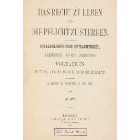 Philosophie und Pädagogik - - Popper, Josef. Das Recht zu leben und die Pflicht zu sterben.