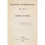 Sallet, Friedrich von. Contraste und Paradoxen. Eine Novelle. Breslau, Schulz, 1845. Titel, XX,