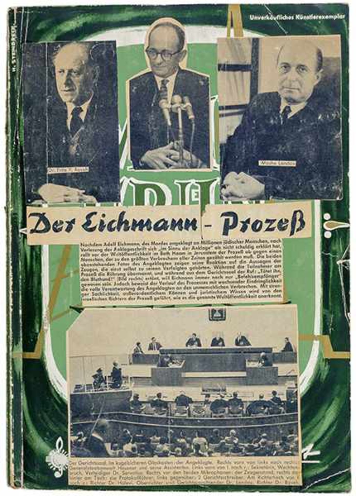 Nationalsozialismus - - Materialsammlung zum Eichmann-Prozeß von H.D, Heilmann. Mit zahlreichen