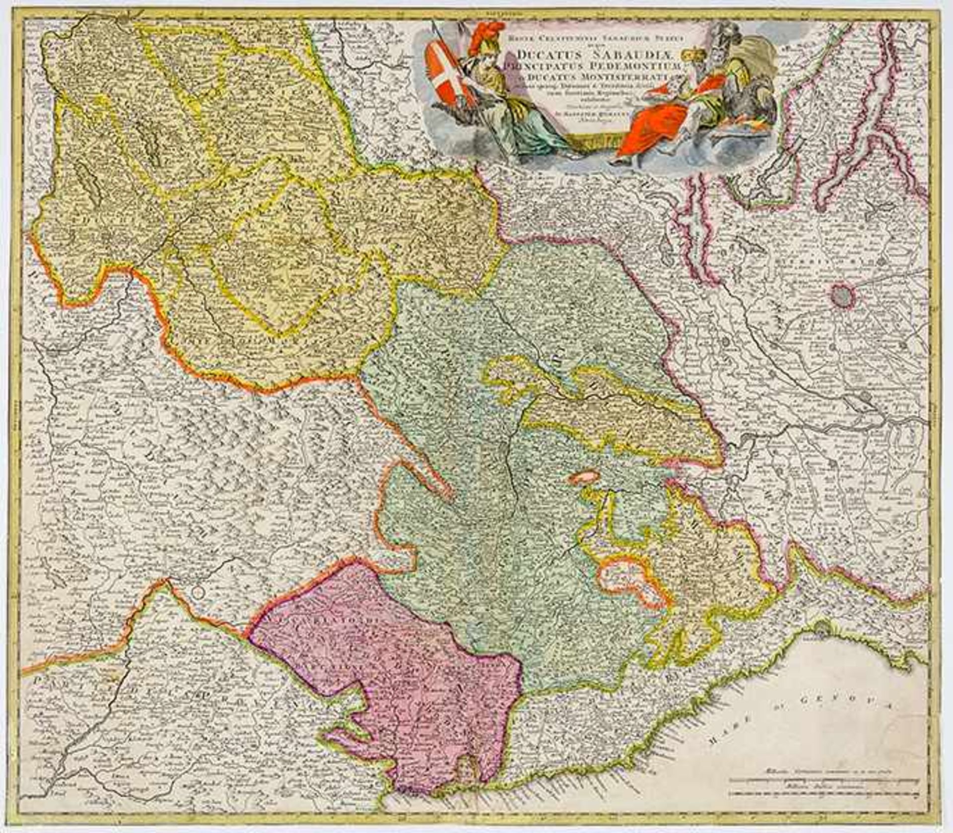 Karten - Europa - - Sammlung von 28 gestochenen, altkolorierten Karten und 1 kolorierten Ansicht von - Bild 3 aus 3