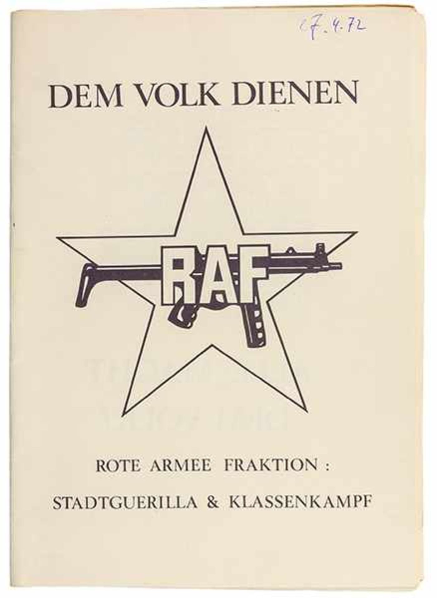 APO und Gegenkultur - RAF - - Sammlung von 4 Publikationen der Roten Armee Fraktion. Verschiedene - Bild 2 aus 3