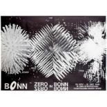 Zero - - Piene, Otto und Heinz Mack. Zero in Bonn. Mack, Piene, Uecker. Plakat zur Ausstellung in