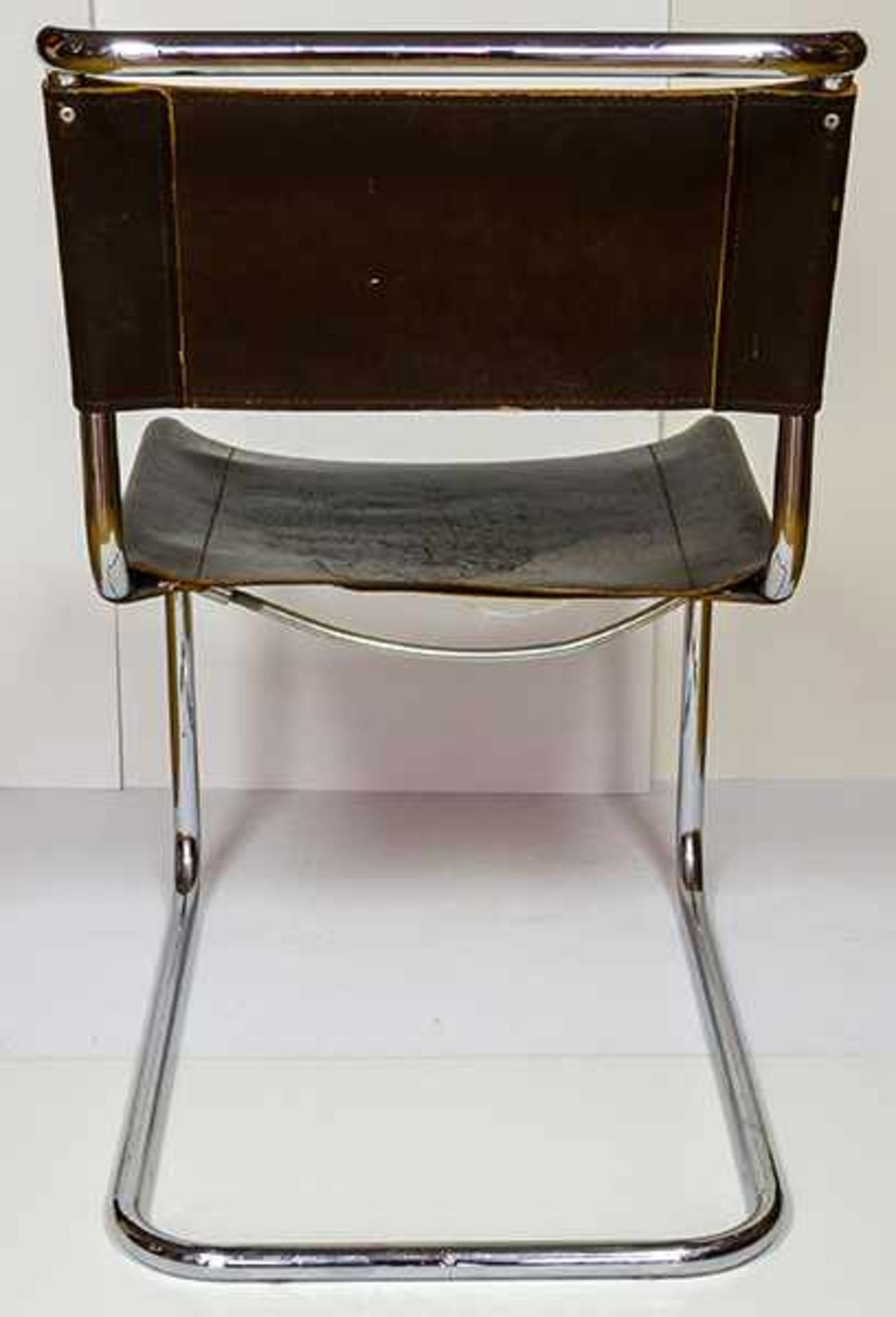 Bauhaus - - Stam, Mart. Paar Stühle. Model S 33. Entwurf 1926. Ausführung Thonet. Verchromtes - Bild 6 aus 8
