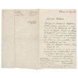 Minutoli, Julius von. Eigenhändiger Brief mit Unterschrift. Teheran, 17. August 1860. 22,5 x 14,3