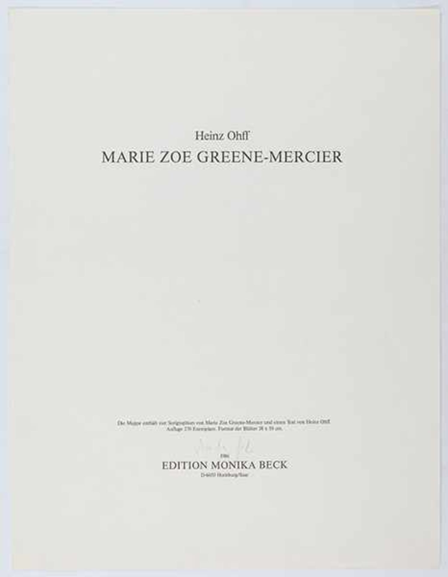 Bauhaus - - Greene-Mercier, Marie Zoe. Marie-Zoe Greene-Mercier. Herausgegeben und mit einem Text - Bild 6 aus 7