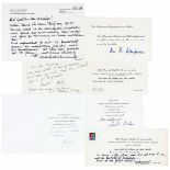 Sammlung von 7 signierten Autographen an Jean Browaeys, Veteran der 1. Französischen Armee und