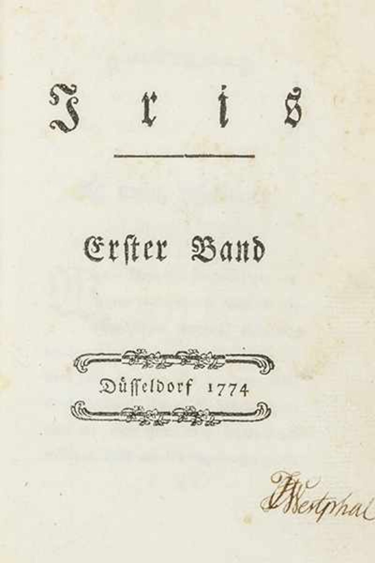 Zeitschriften - - Jacobi, Johann Georg (Hrsg.). Iris. Erster-achter Band in sieben Bänden. Mit 6 ( - Bild 2 aus 2