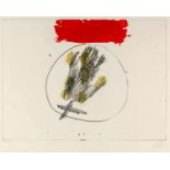 Tapies, Antoni. Ohne Titel. Blatt aus der Serie "Llull-Tàpies". Farbradierung auf Vélin d'Arches.