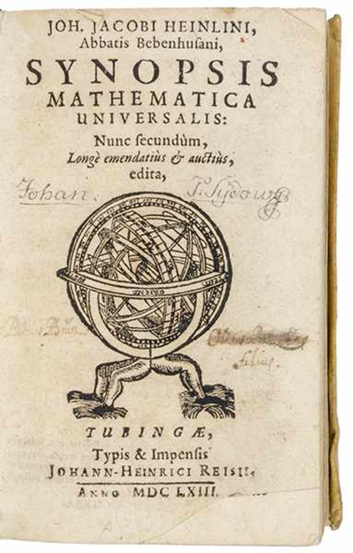 Allgemein - - Heinlin, Johann Jacob. Synopsis mathematica universalis: nunc secundum, longe