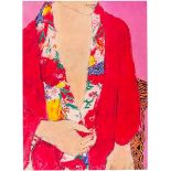 Segal, George. Ohne Titel (Red Kimono). Farblithographie auf Guarro-Papier. Unten mittig signiert