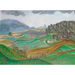 Taubert, Gerhard. Ohne Titel (Bergisches Land). Acryl auf vorgrundierter Leinwand. Signiert und