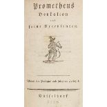 Satire - - Wagner, Heinrich Leopold. Prometheus Deukalion und seine Recensenten. Voran ein