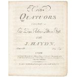 Musik - - Haydn, Joseph. Sammelband mit 3 Quartetten: 1. Trois quatuors pour deux violins, alto et