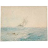 Lagorio, Lev Felixovich. (1826/27 - 1905). Ohne Titel (Seestück). Aquarell auf Velin. Links unten