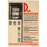 Sozialismus - Kommunismus - - Heraus mit den proletarisch-politischen Gefangenen. Plakat der "Rote