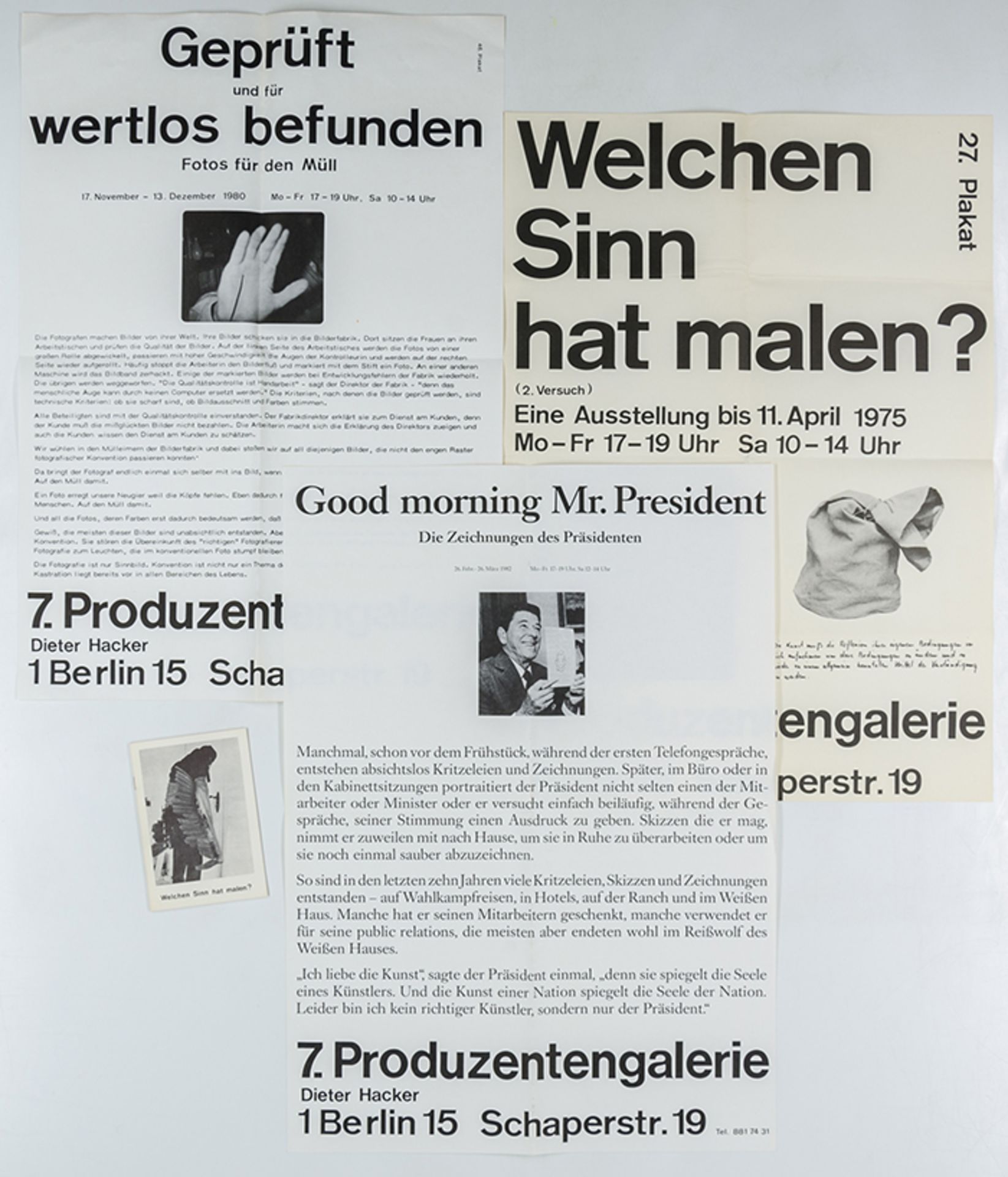 Hacker, Dieter. Sammlung von 21 Ausstellungsplakaten der "7. Produzentengalerie". Berlin, 197