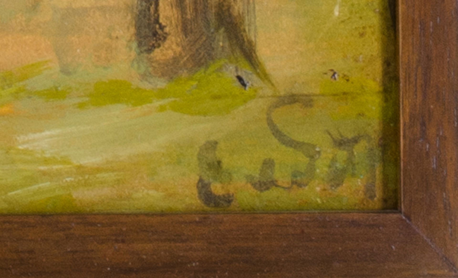 Gebhardt, Eduard von. Christliche Szene. Öl auf Papier auf Holz montiert. Rechts unten monog - Image 3 of 4