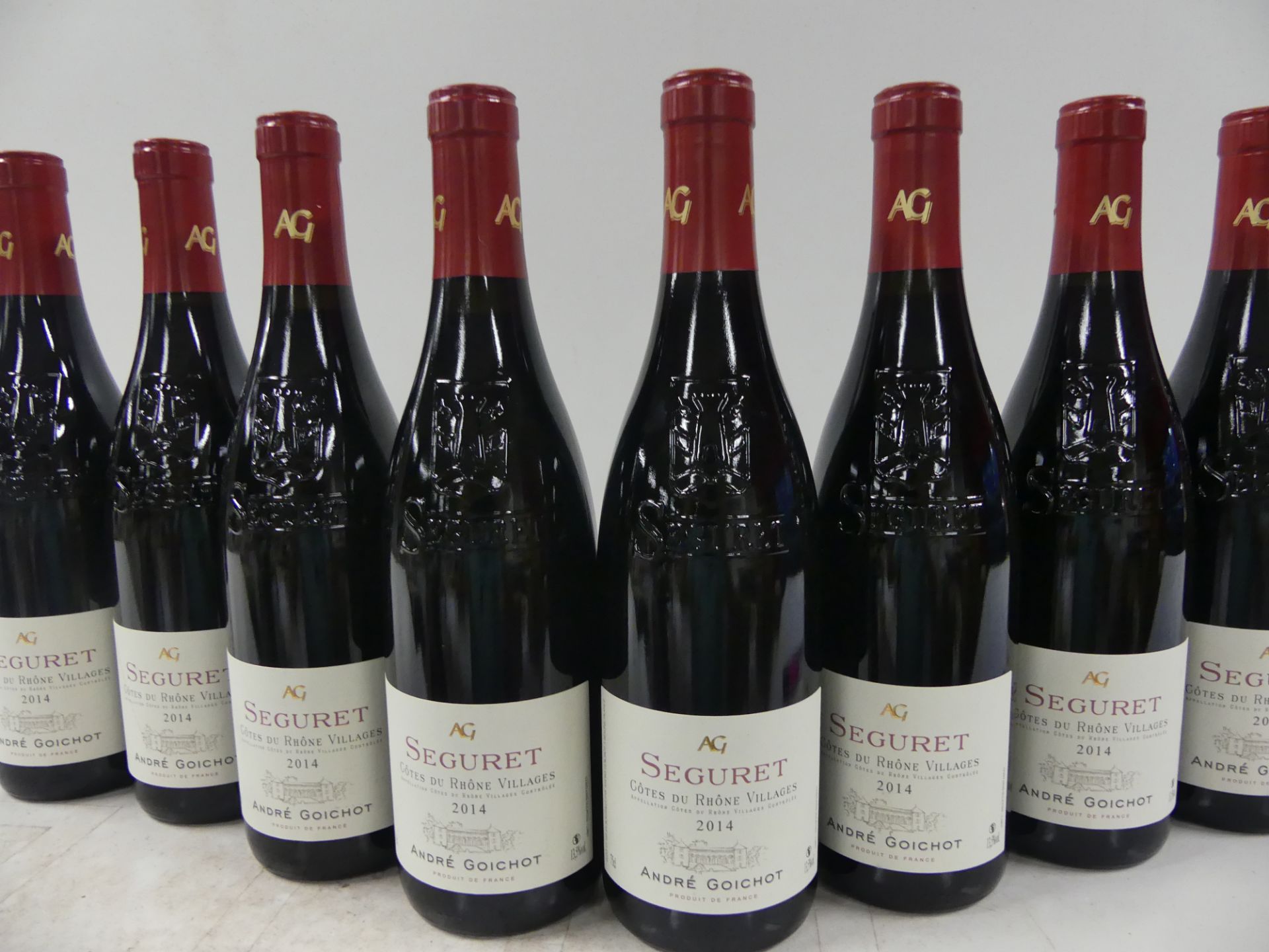 8 Côtes du Rhône Villages SEGURET André Goichot Btles logotées 2014 -