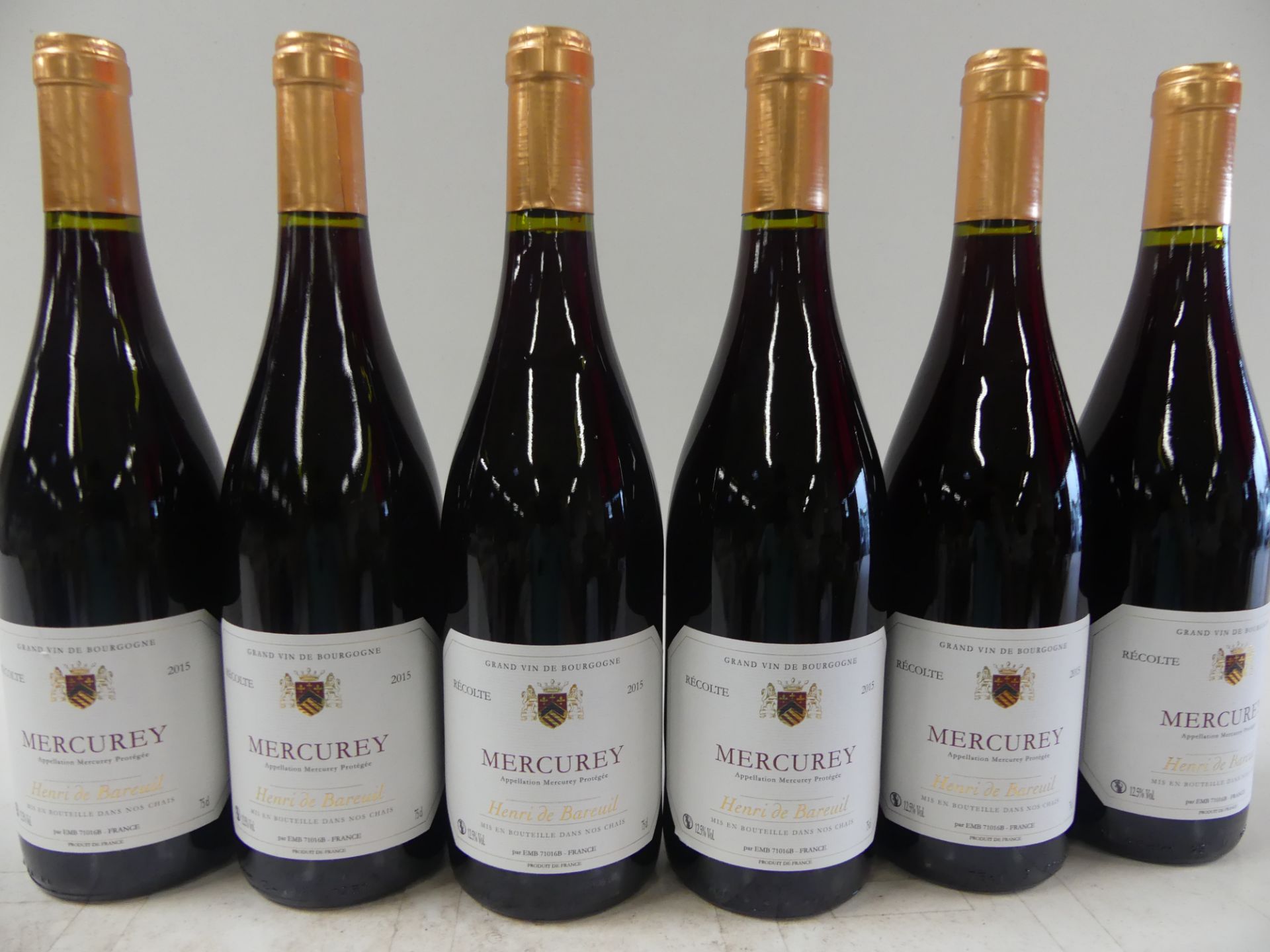 6 Mercurey Bourgogne Rouge Henri de Bareuil 2015 -