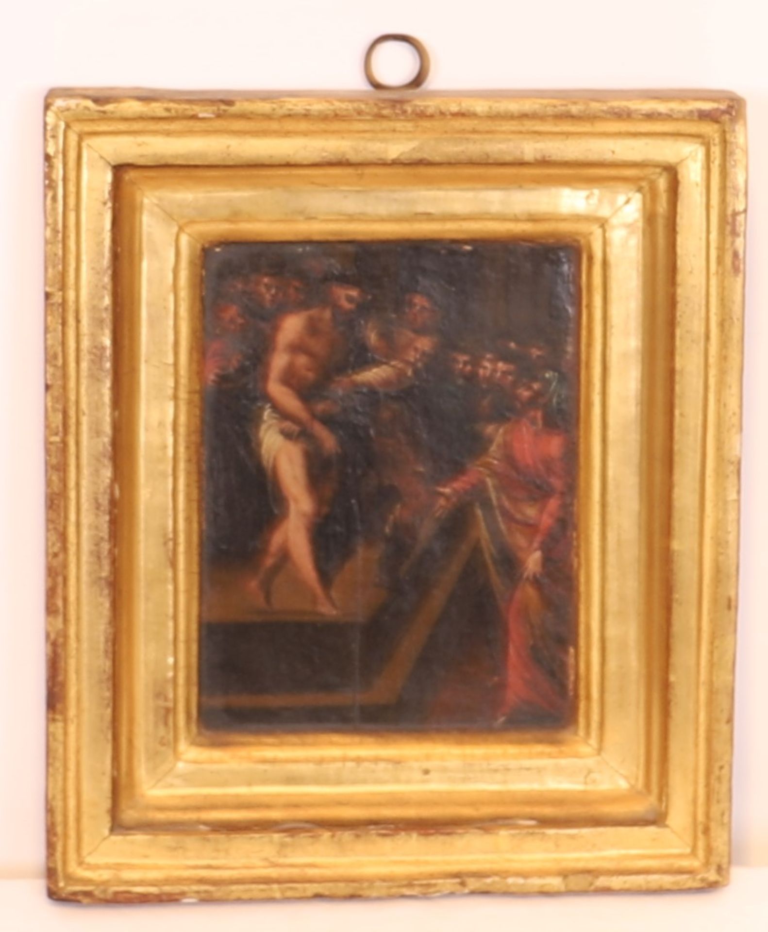 TABLEAU "ECCE HOMO" ECOLE ITALIE DU NORD V. 1600 Peinture sur panneau en bois [...]