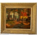 R. PINOT? PAYSAGE DE PROVENCE - Huile sur toile - H : 54 x L : 65 cm -