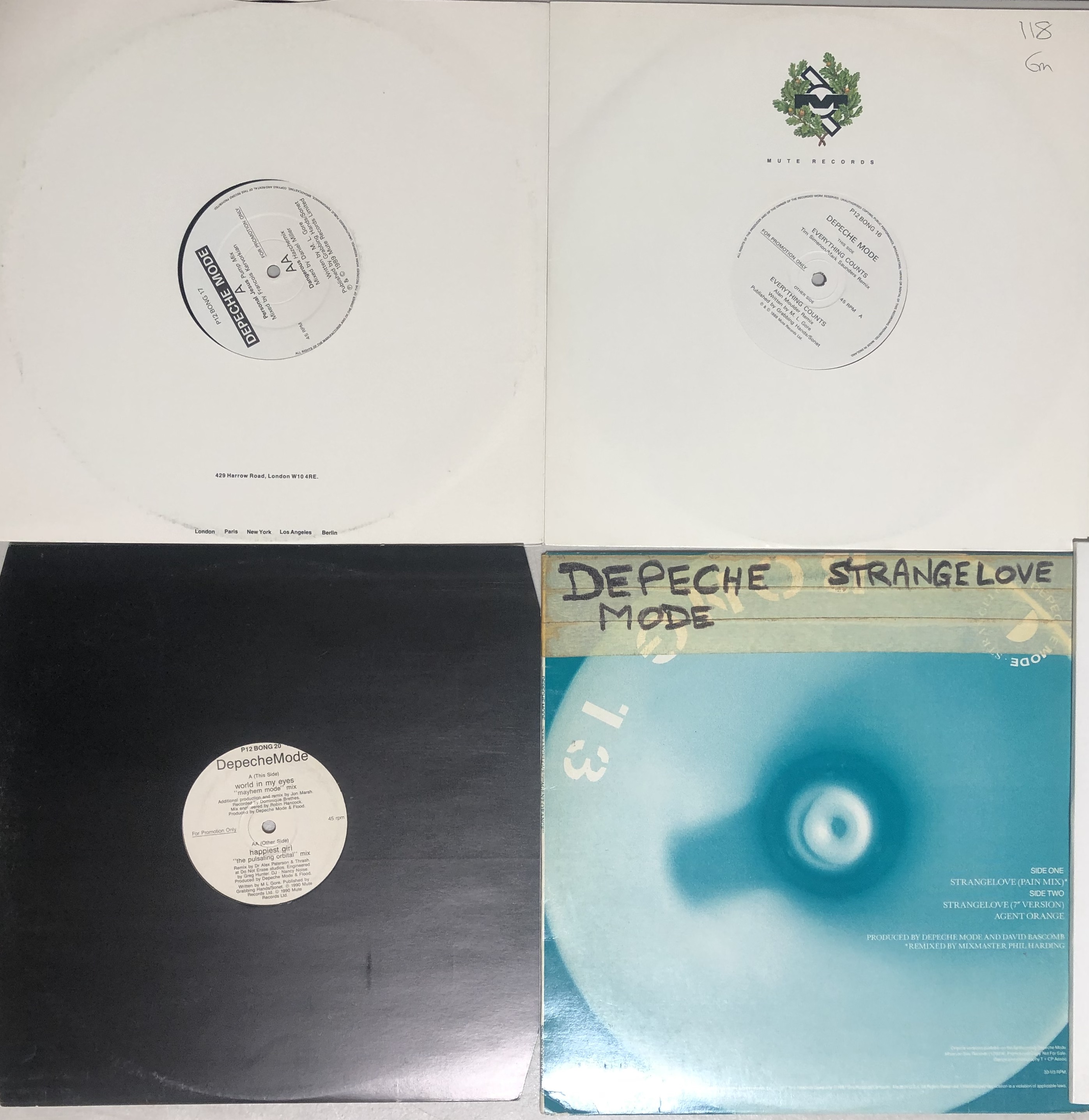 DEPECHE MODE - UK & US 12 PROMOS. Major collection of 12 x 12" promos from Depeche Mode. - Image 2 of 4