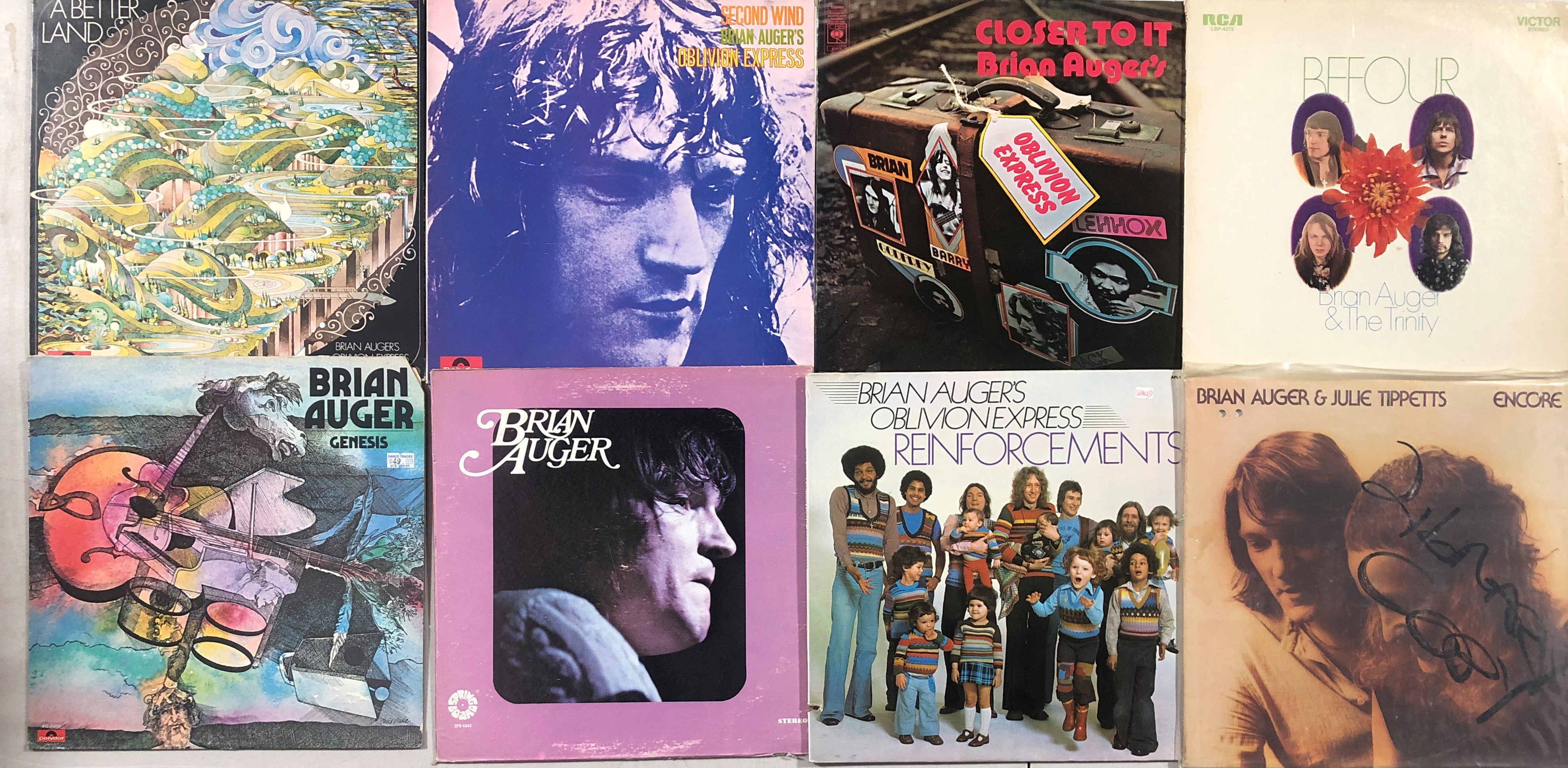 BRIAN AUGER & RELATED - LPs. All aboard the oblivion express with this package of 9 x LPs.