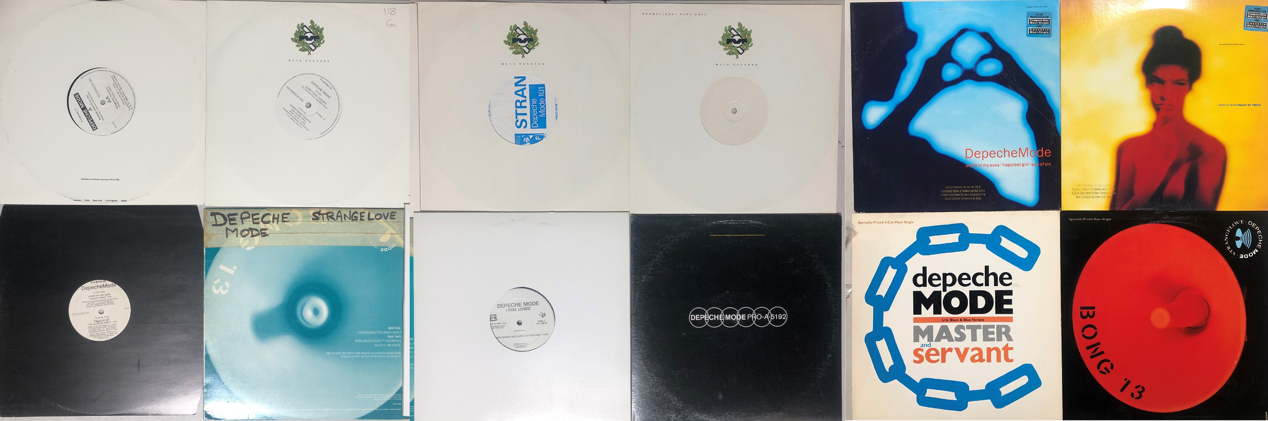 DEPECHE MODE - UK & US 12 PROMOS. Major collection of 12 x 12" promos from Depeche Mode.