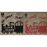 THE PINK FLOYD - SEE EMILY PLAY 7" - FRENCH & GERMAN ORIGINAL PICTURE SLEEVE COPIES.