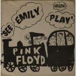 THE PINK FLOYD - SEE EMILY PLAY 7" (ORIGINAL COMPLETE SWEDISH PICTURE SLEEVE - COLUMBIA DB 8214 -