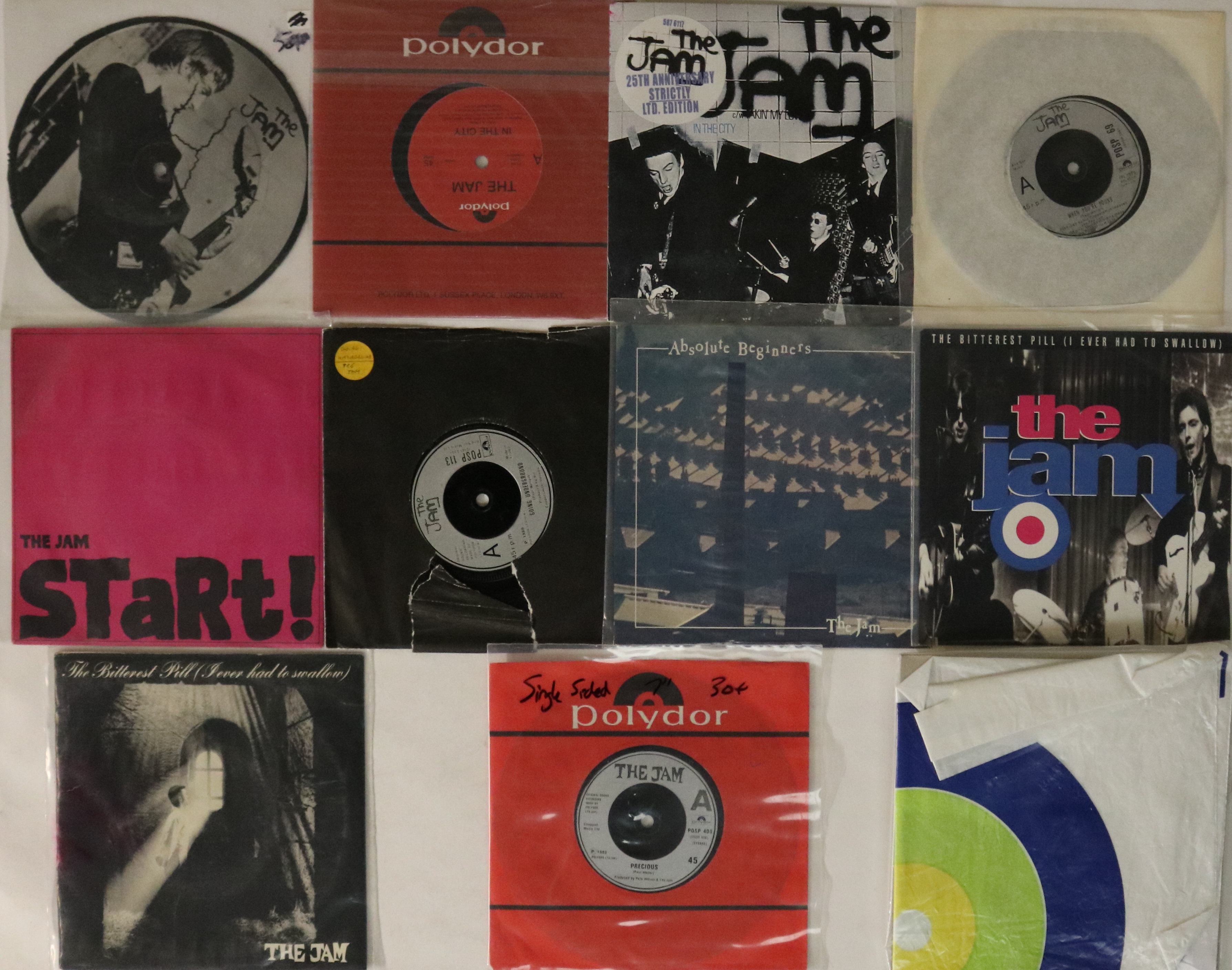 THE JAM & RELATED / UK RELEASES - 7". Stirrin' bundle of 12 x 7".