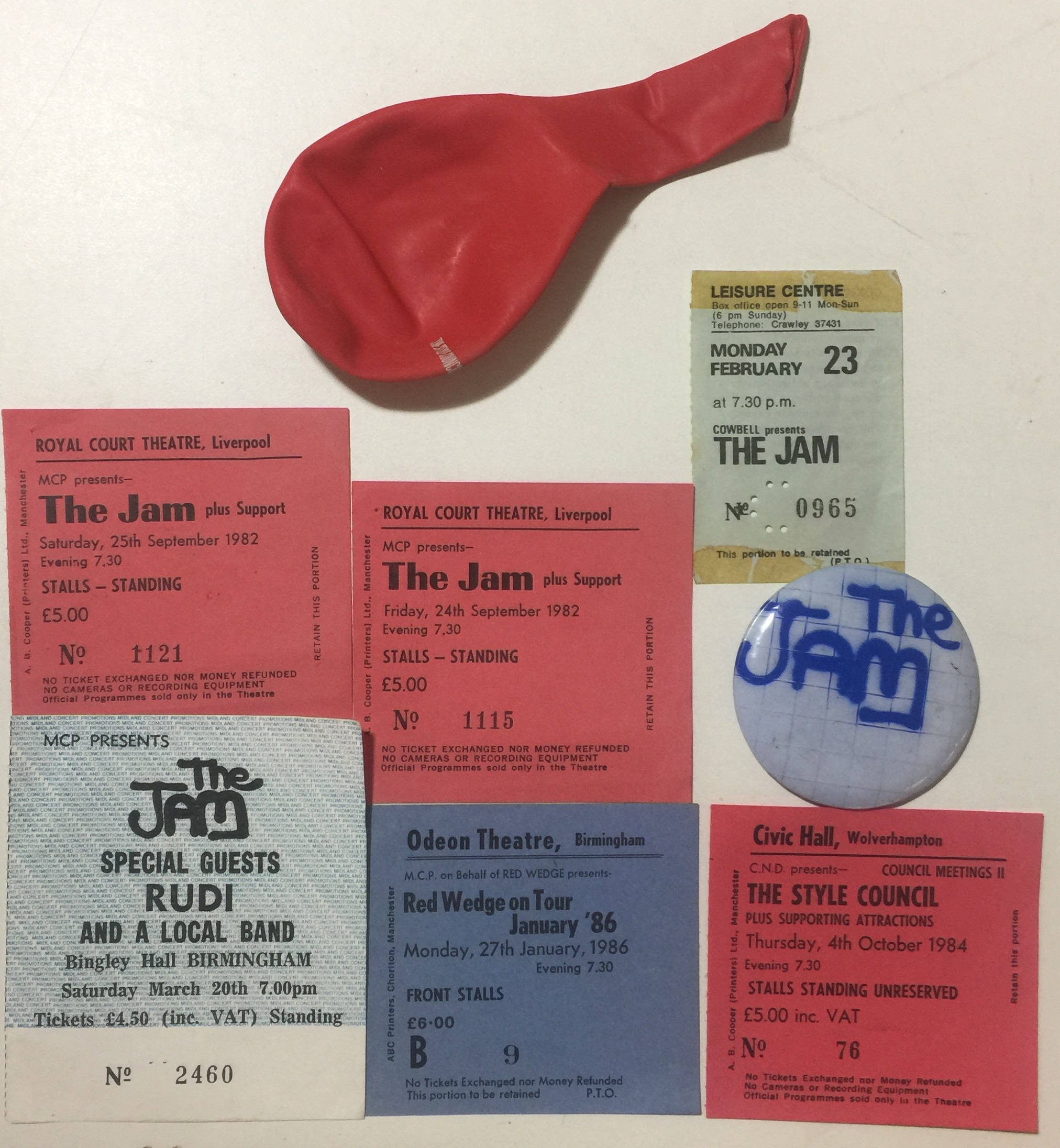 THE JAM/STYLE COUNCIL PROGRAMMES/TICKETS. - Image 2 of 4