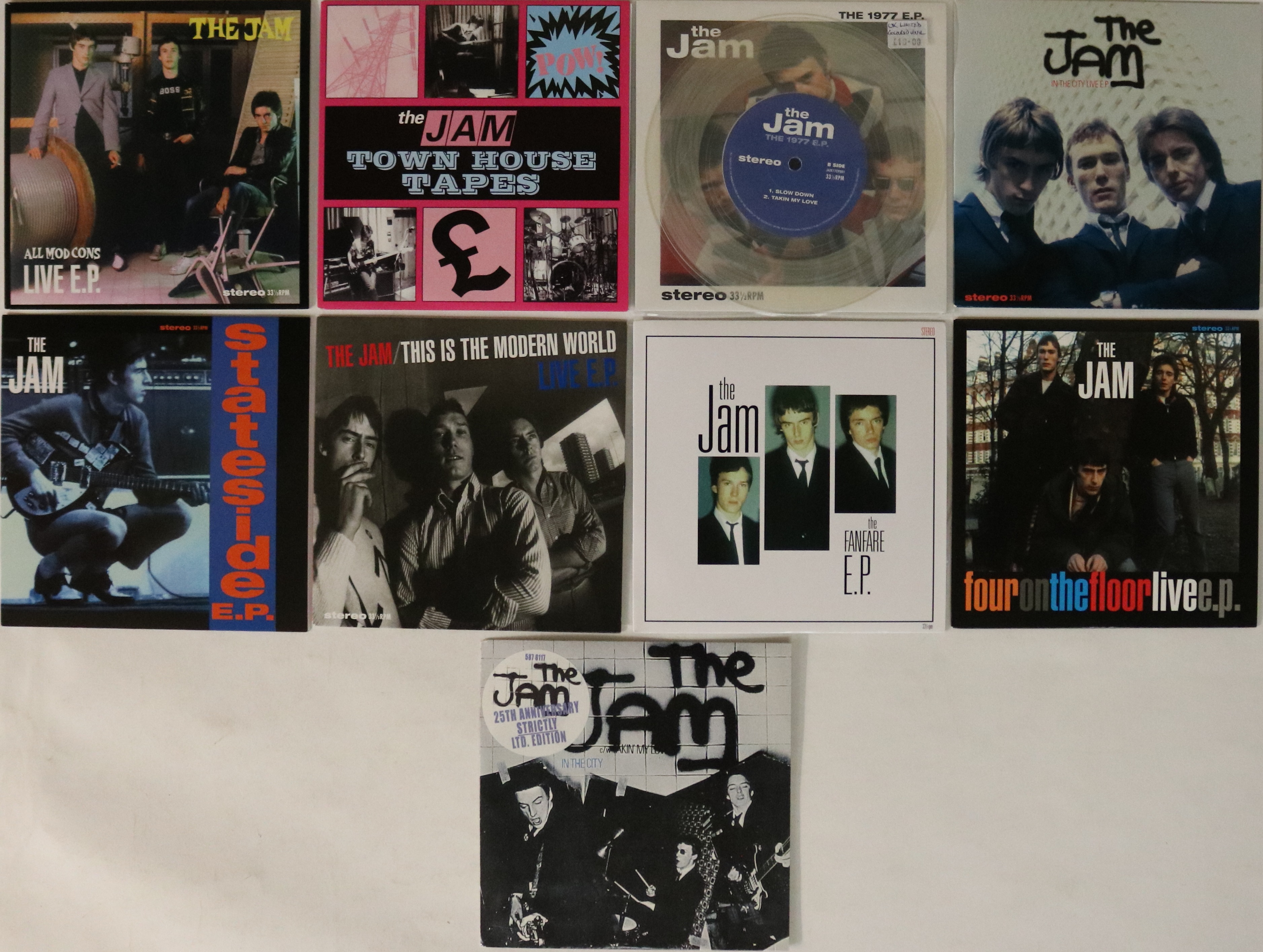 THE JAM / UNOFFICIAL RELEASES - EP. Rockin' bundle of 9 x (mainly) EPs.