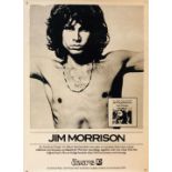 JIM MORRISON AMERICAN PRAYER. An Elektra promotional poster for Jim Morrison - An American Prayer.