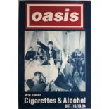 OASIS CIGARETTES AND ALCOHOL PROMO POSTER.