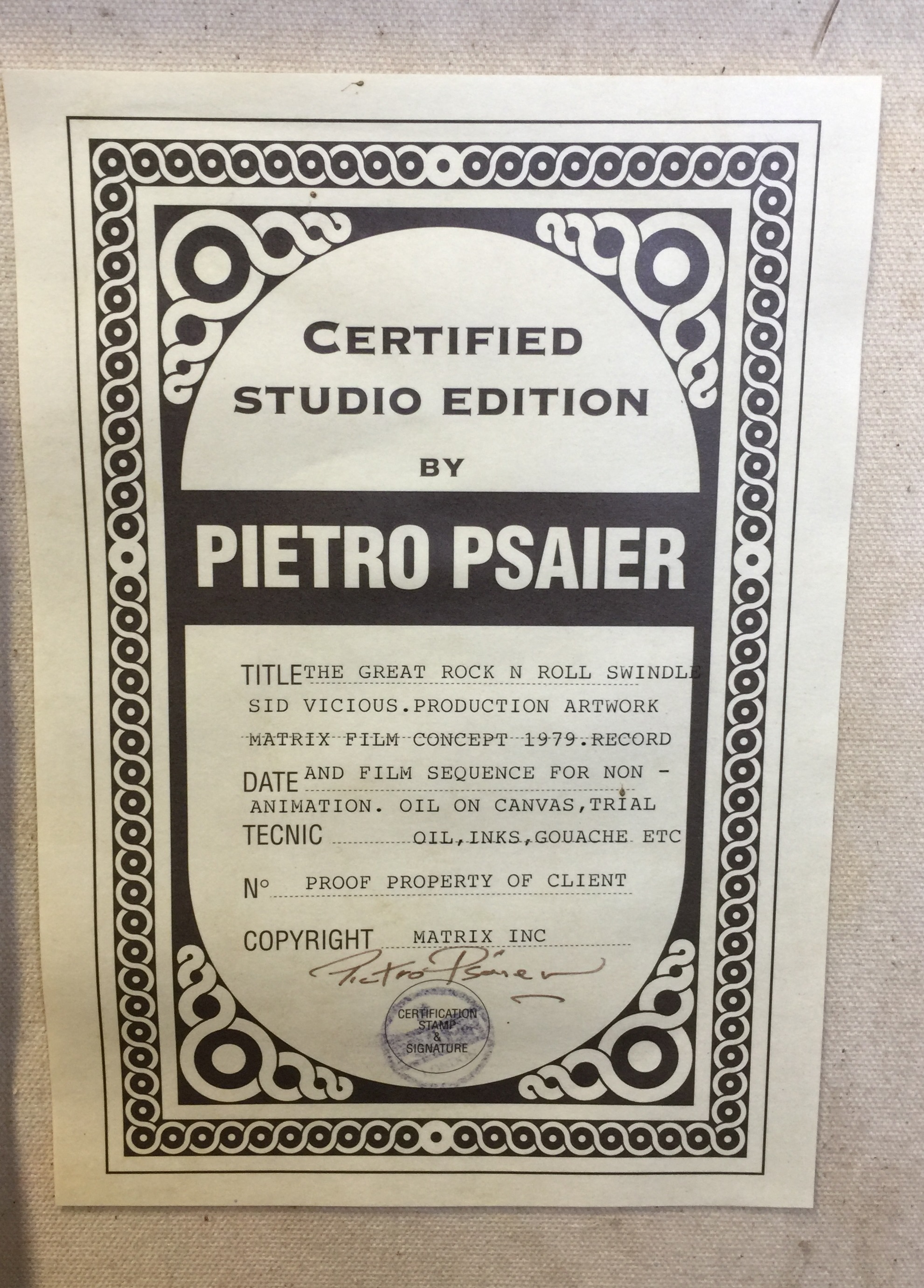 PIETRO PSAIER/SEX PISTOLS. An original work, mixed media on canvas, by Italian artist Pietro Psaier. - Image 6 of 7