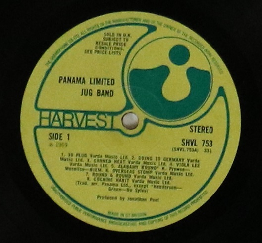 PANAMA LIMITED JUG BAND - PANAMA LIMITED JUG BAND LP (ORIGINAL UK PRESSING - HARVEST SHVL 753). - Image 3 of 4