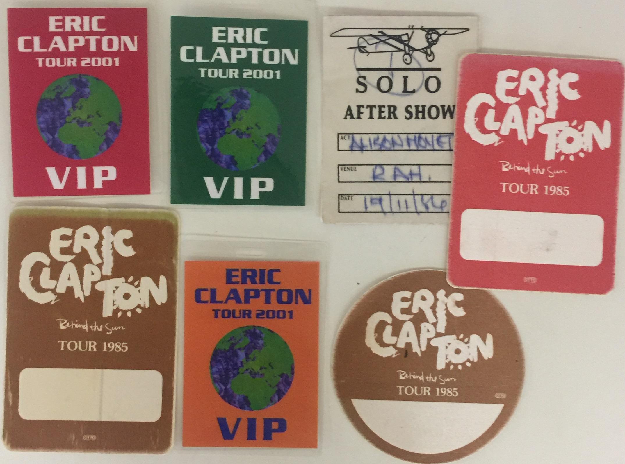 PROGRAMMES AND BACKSTAGE PASSES - CLAPTON ETC. - Image 5 of 5