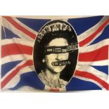 GOD SAVE THE QUEEN SEX PISTOLS PROMO FLAG.