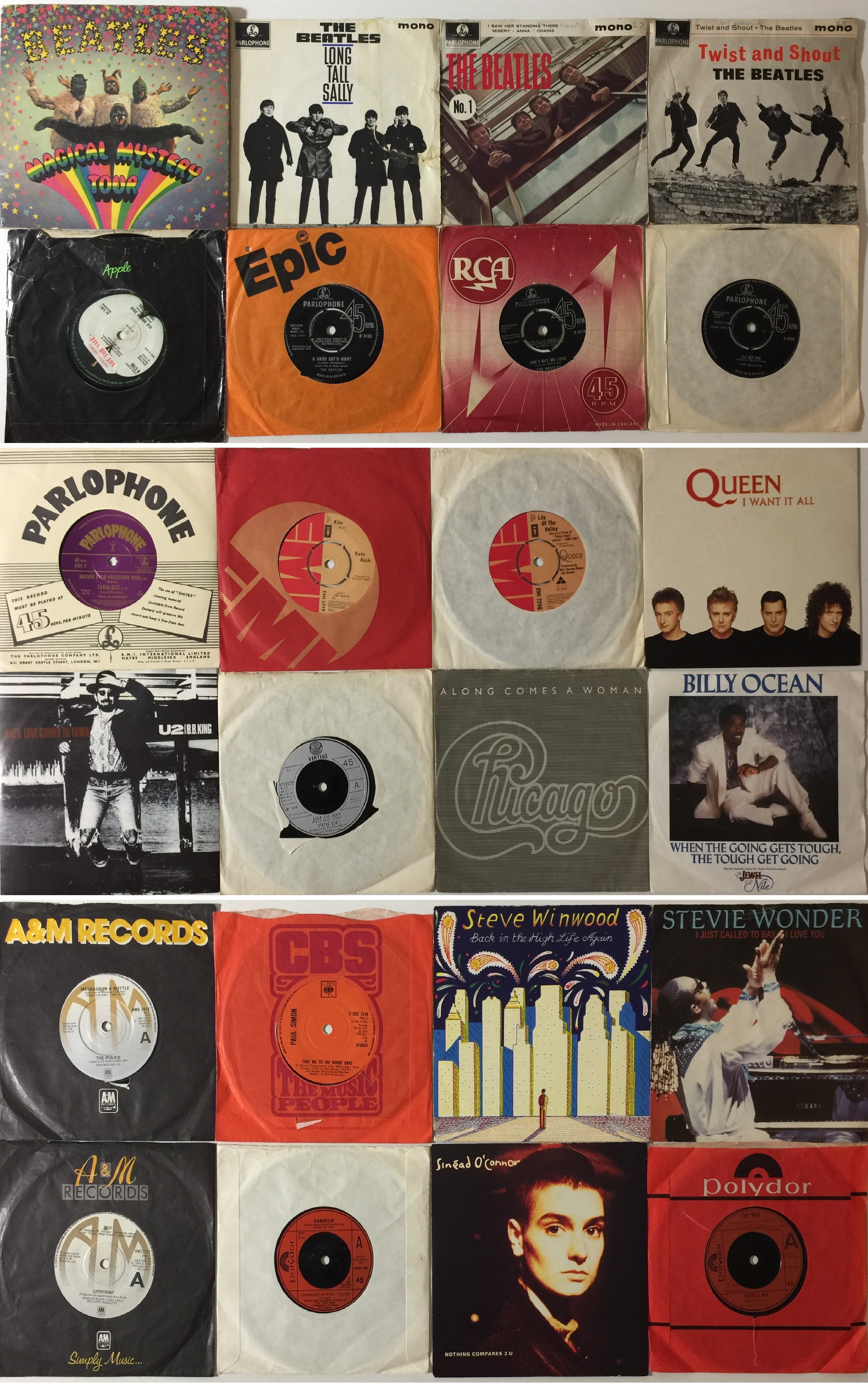 60s - 80s ROCK & POP - 7". All the classics with this collection of around 150 x 45s.