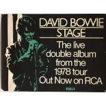 DAVID BOWIE RCA PROMO POSTER. A rolled RCA promotional poster for David Bowie - Stage.