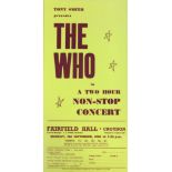 FAIRFIELD HALL CROYDON FLYER ARCHIVE - THE WHO.