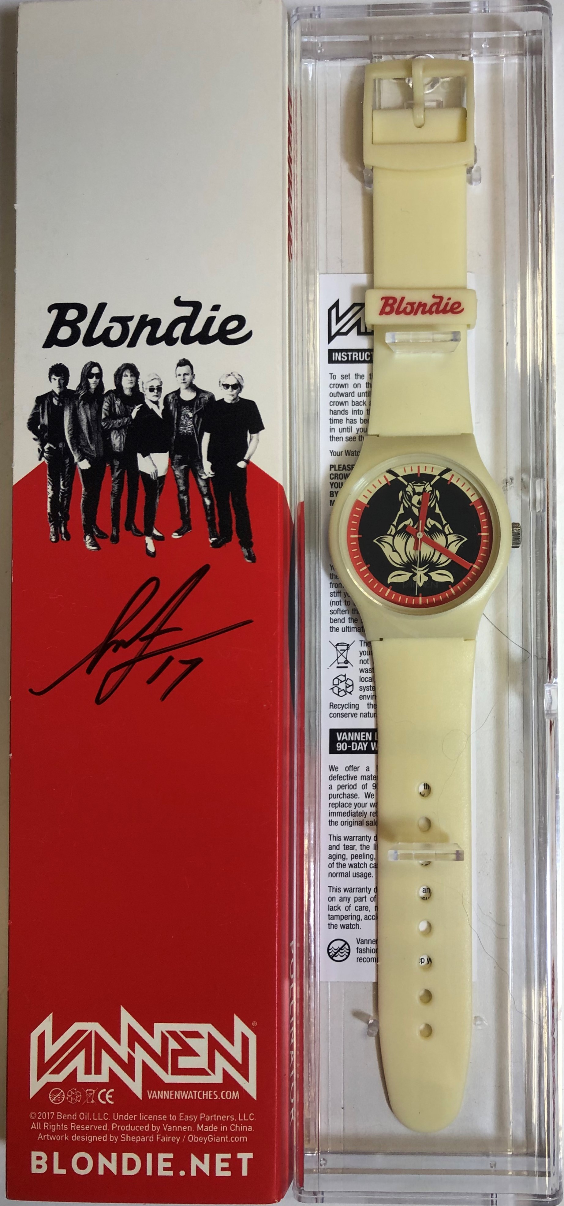 BLONDIE RARE VANNEN WATCH SIGNED BY SHEPARD FAIREY. - Image 2 of 4