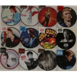 DAVID BOWIE / 40TH ANNIVERSARY PIC DISCS- 7". Ace collection of 17 x 7".