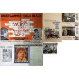 60S ASSORTED MEMORABILIA SOME SIGNED.