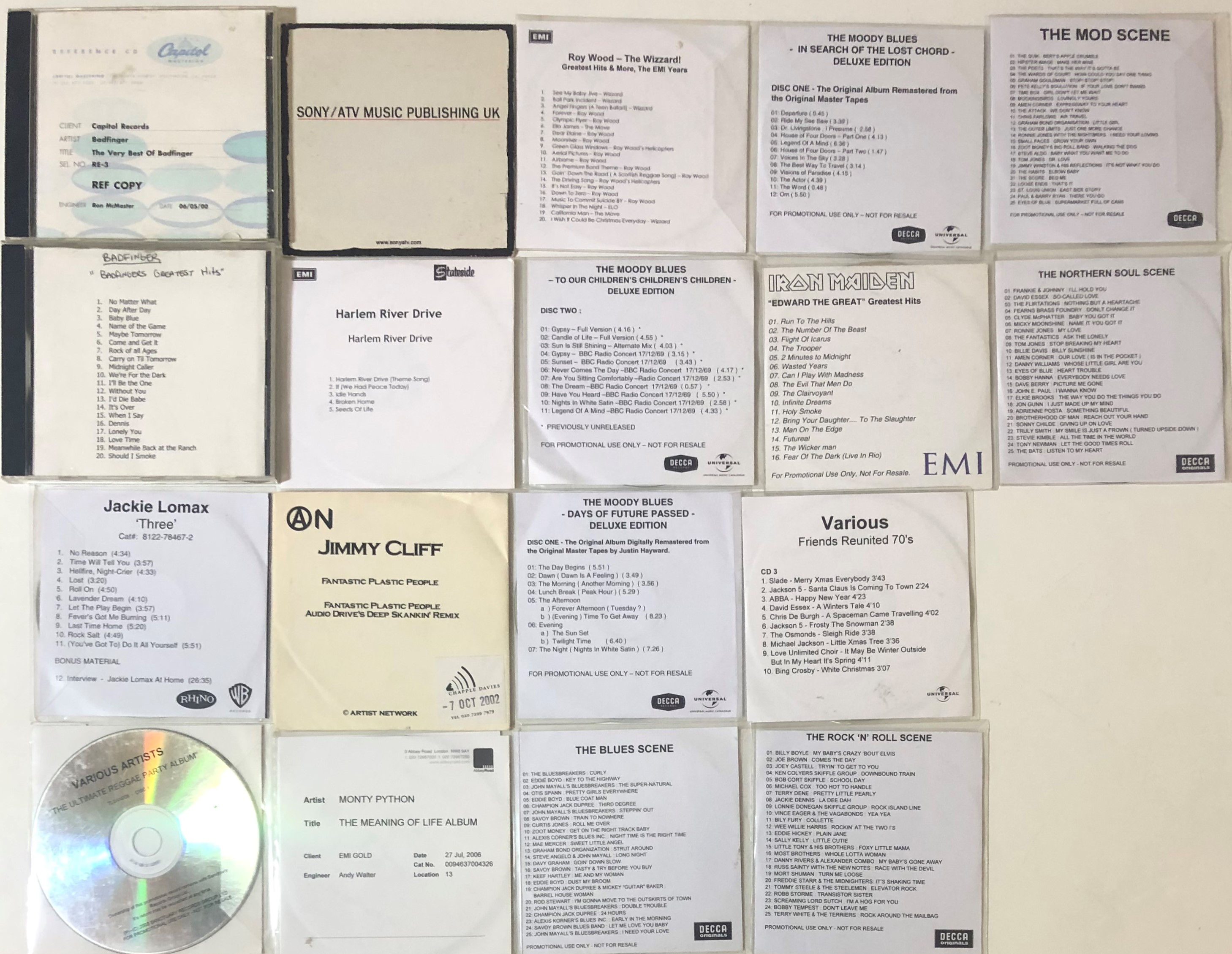 BADFINGER CD REFERENCE DISCS/ASSORTED PROMO CDS.