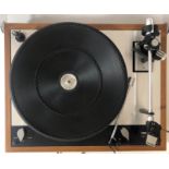 THORENS TD 160. a Thorens TD 160 turntable with some cabling.