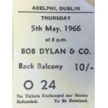 BOB DYLAN 1966 DUBLIN TICKET STUB.