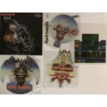 IRON MAIDEN - SHAPE PIC DISCS - 7". Ace selection of 5 x 7".