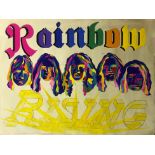 RAINBOW. A poster, mixed media on thick stock, by John Judkins, hand signed and dated 1975.